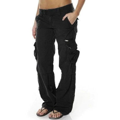 Pantalon cargo pour femme avec poches fonctionnelles – Confort et style contemporain, disponible en plusieurs couleurs, tailles S à XL