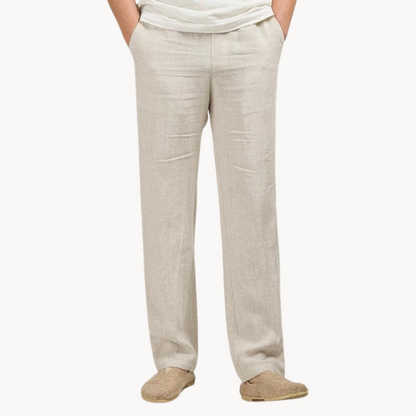 Pantalon décontracté en lin et coton pour hommes et femmes – Léger et respirant