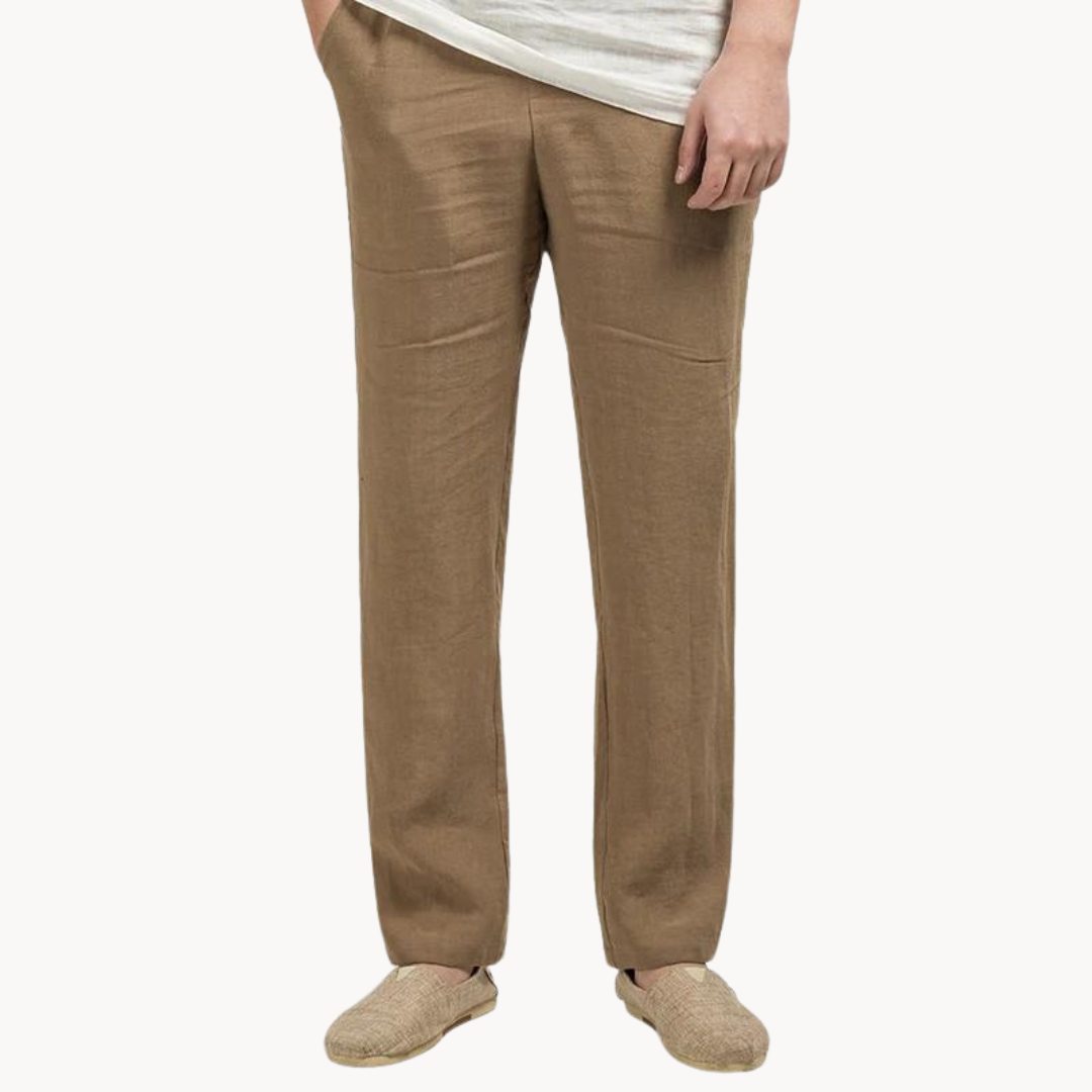 Pantalon décontracté en lin et coton pour hommes et femmes – Léger et respirant