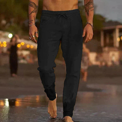 Pantalon d'été en coton pour homme – Coupe décontractée et aérée, disponible en plusieurs tailles et couleurs