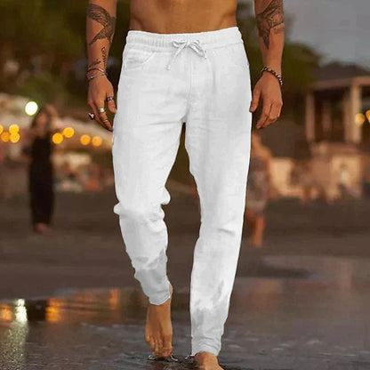 Pantalon d'été en coton pour homme – Coupe décontractée et aérée, disponible en plusieurs tailles et couleurs