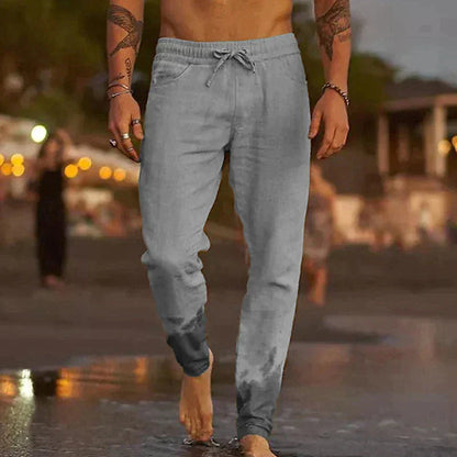 Pantalon d'été en coton pour homme – Coupe décontractée et aérée, disponible en plusieurs tailles et couleurs