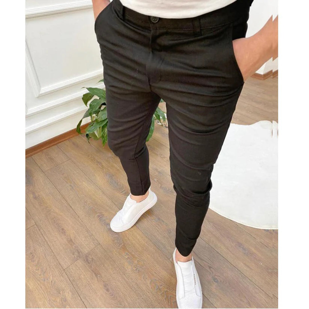 Pantalon d'été confortable pour homme en polyester – Coupe décontractée et plusieurs couleurs