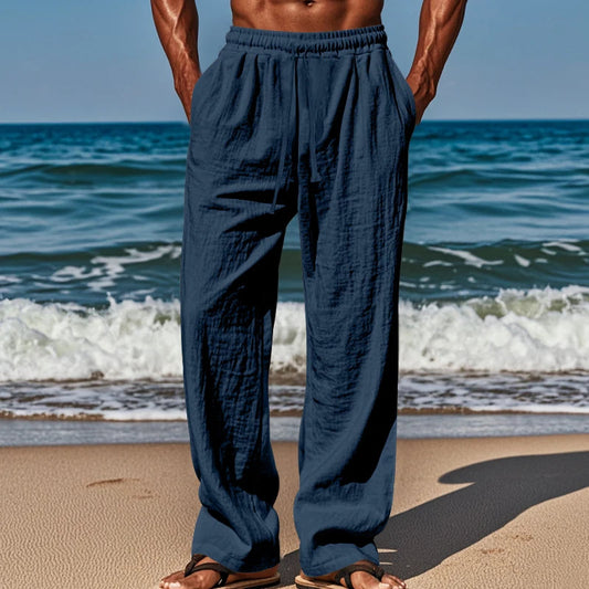 Loose Beach Pants with Drawstring – Comfort and Style for Summer