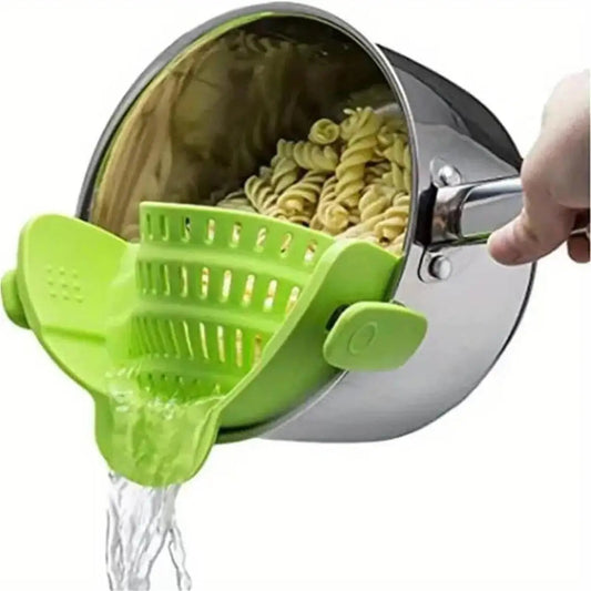 Adjustable Clip-On Strainer for Pots and Bowls – Practical Kitchen Utensil