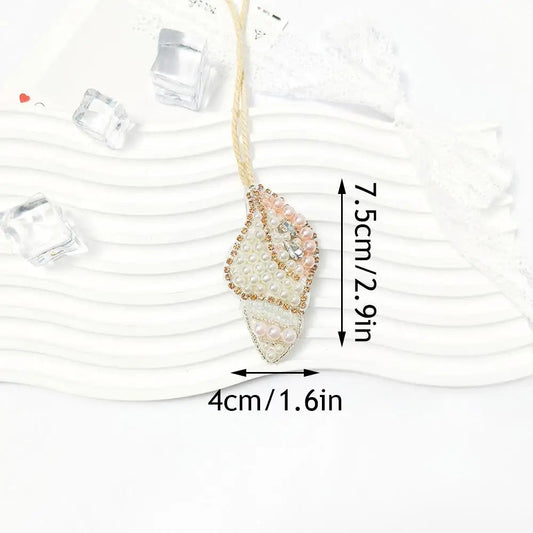 Multicolored Coconut Sequin Patch with Tropical Patterns – Decorative Accessory to Sew or Pendant