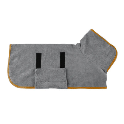 Peignoir en microfibre réglable pour chiens et chats – Manteau de toilettage absorbant
