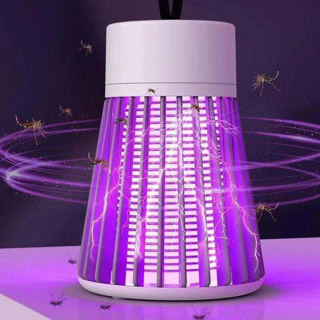 Piège à moustiques UV rechargeable avec grille électrique à haute tension – Idéal pour intérieur et extérieur, portable et facile à nettoyer