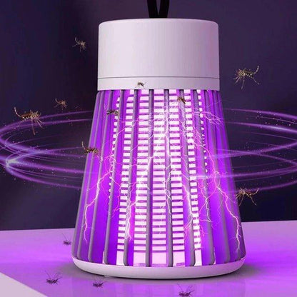 Piège à moustiques UV rechargeable avec grille électrique à haute tension – Idéal pour intérieur et extérieur, portable et facile à nettoyer