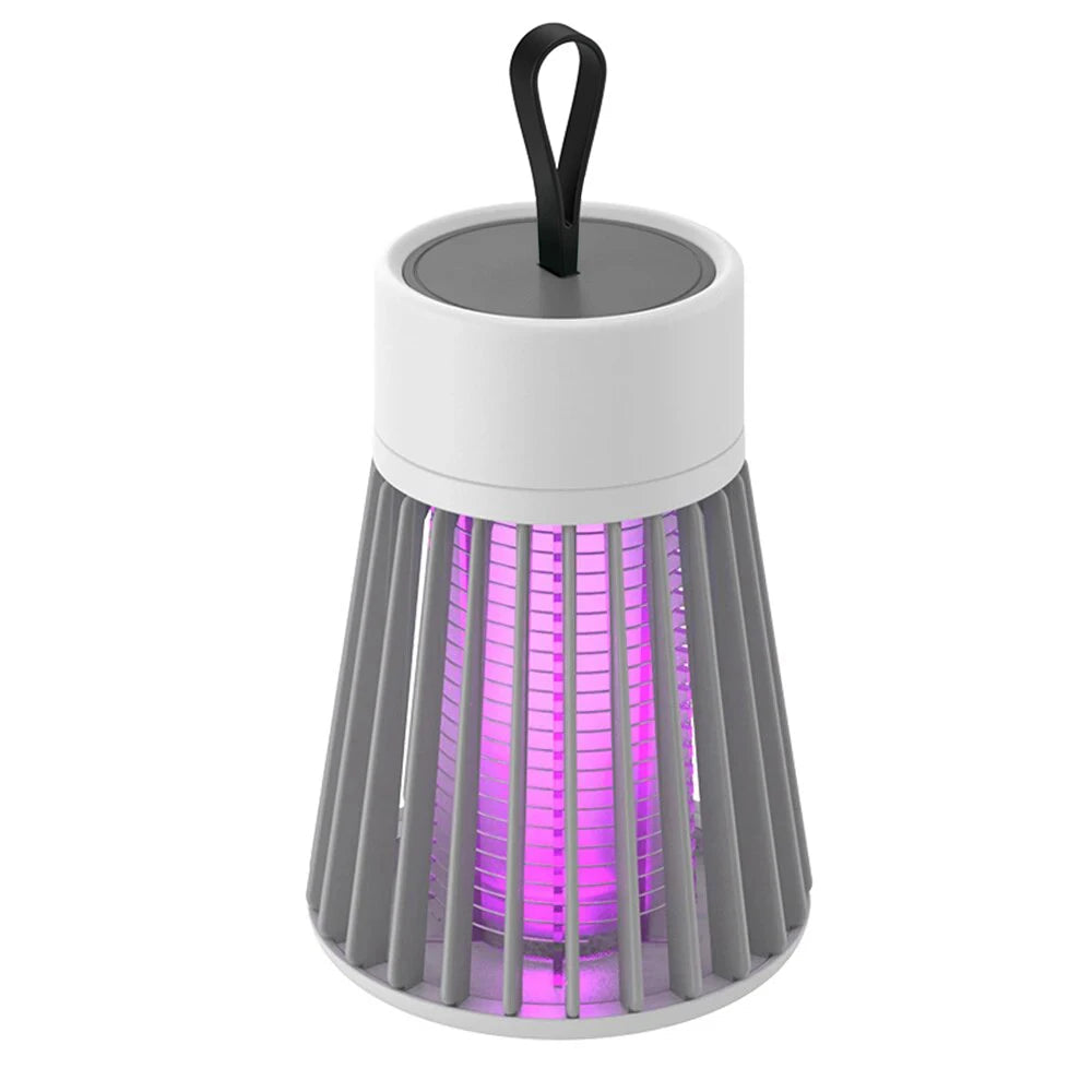 Piège à moustiques UV rechargeable avec grille électrique à haute tension – Idéal pour intérieur et extérieur, portable et facile à nettoyer