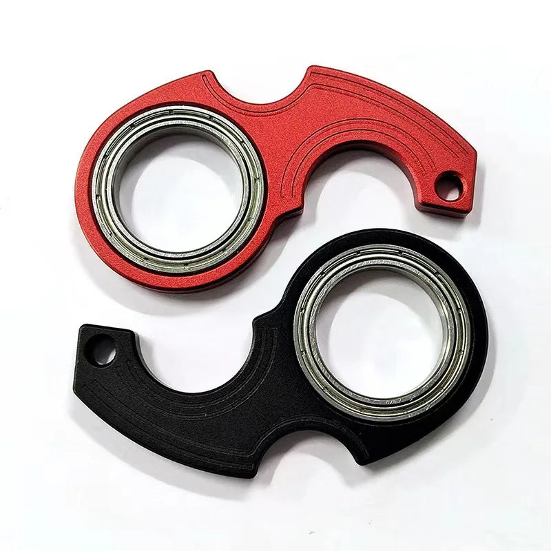Porte-clés toupie en métal – Jouet compact ergonomique anti-stress pour soulagement du stress
