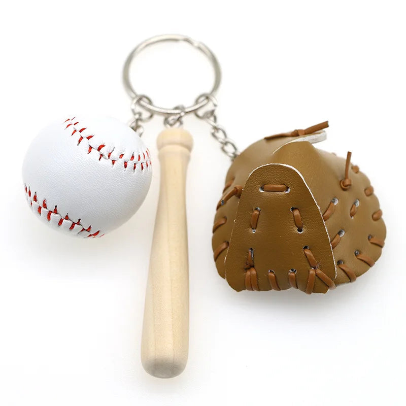 Porte-clés en cuir synthétique avec pendentif teckel et balle de base-ball – Accessoire décoratif pour sac et clés