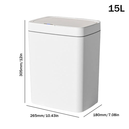 Intelligent Sensor Trash Can 15L/18L Silent and Waterproof for Kitchen and Bathroom