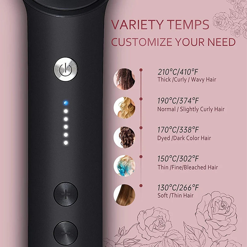 Lisseur professionnel pour cheveux avec chauffage rapide et brosse coiffante multifonctionnelle