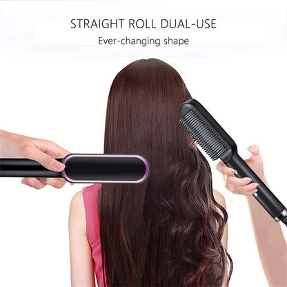 Lisseur professionnel pour cheveux avec chauffage rapide et brosse coiffante multifonctionnelle