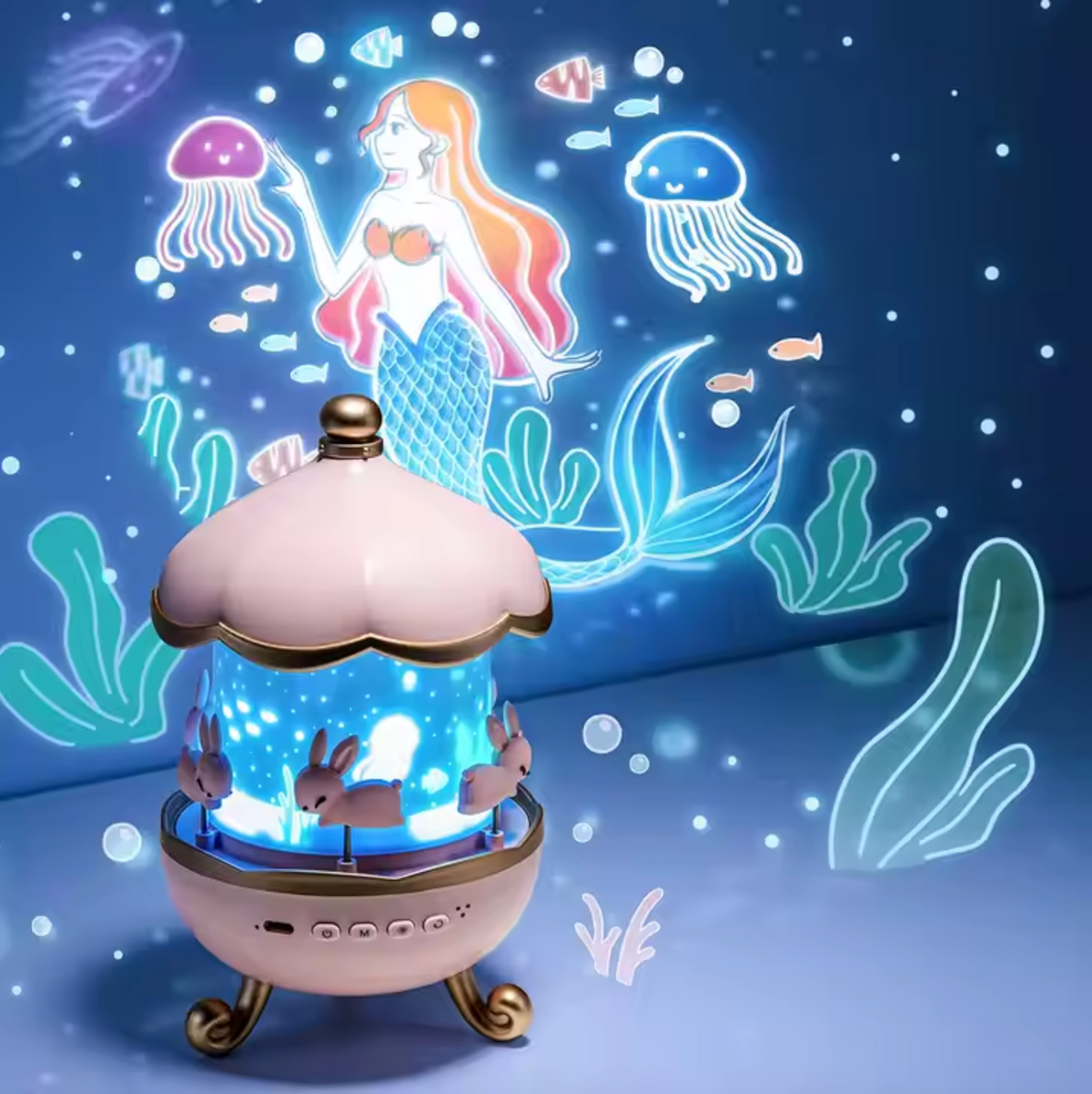 Projecteur de nuit amélioré avec 12 thèmes et connexion Bluetooth – Lumière apaisante pour enfants