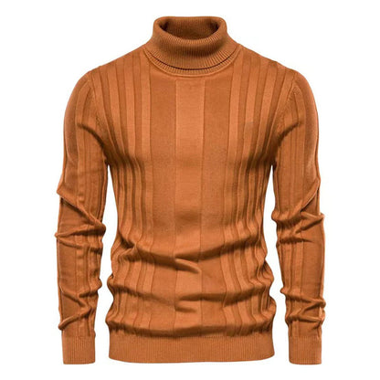Slim Fit Turtleneck Sweater for Men in Knit - Ideal for Winter
