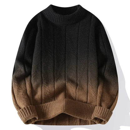 Pull pour homme en mélange de laine dégradée - Col rond, coupe décontractée, confort et élégance pour toutes les saisons