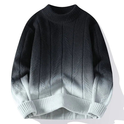 Pull pour homme en mélange de laine dégradée - Col rond, coupe décontractée, confort et élégance pour toutes les saisons