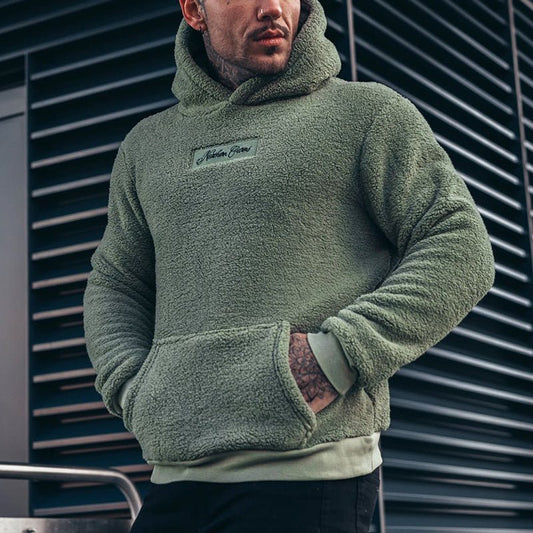 Sherpa Insulated Hoodie for Men – Comfort, Casual Style, Kangaroo Pocket, Custom Fit