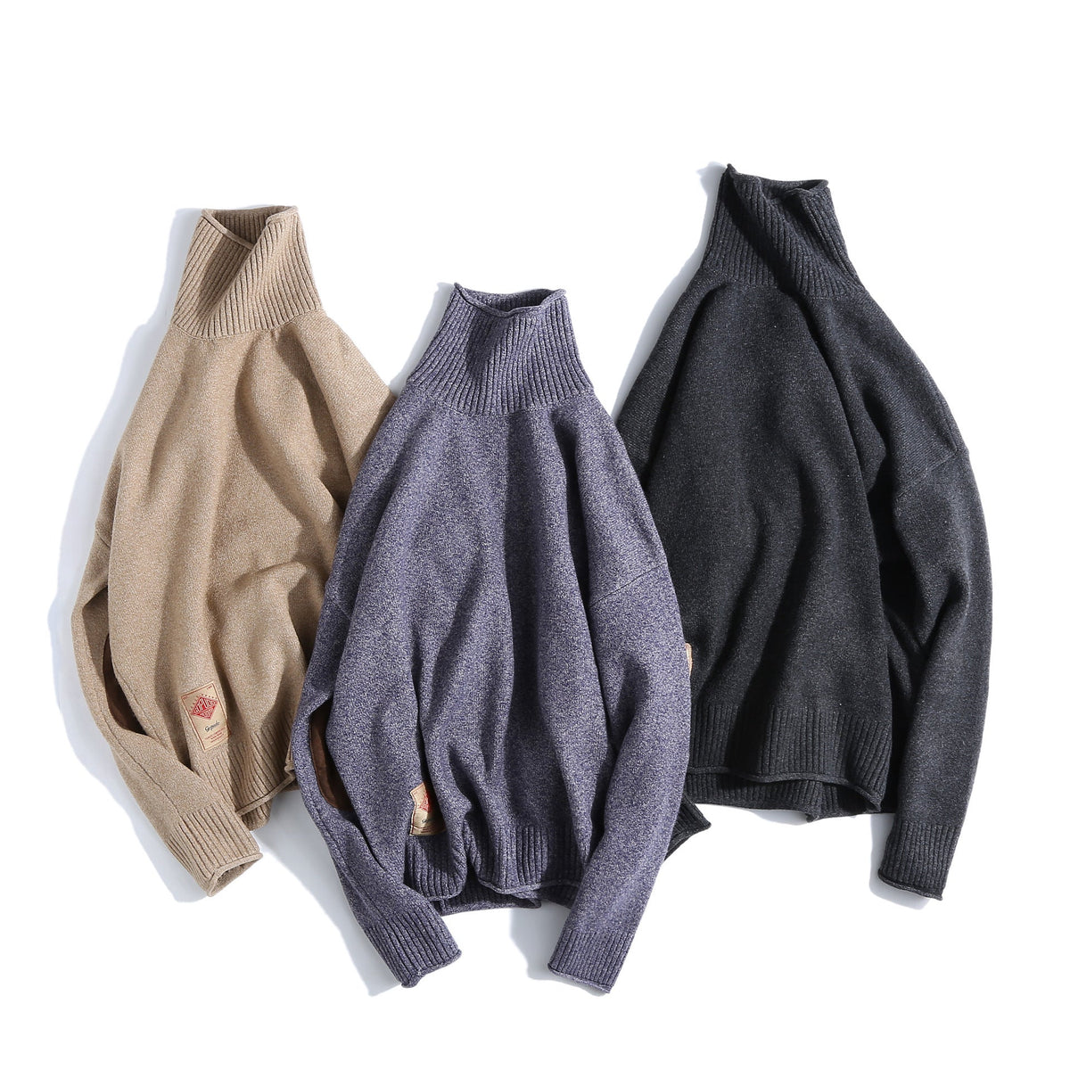 Pull à col roulé épais pour homme – Confort et style décontracté pour l'hiver