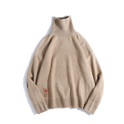 Pull à col roulé épais pour homme – Confort et style décontracté pour l'hiver