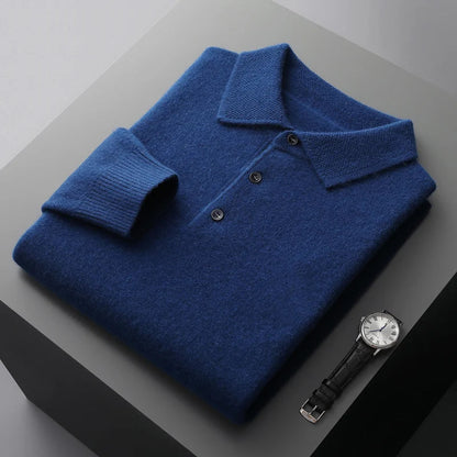Merino Wool Sweater for Men with Long Sleeves - Casual Knit Top, Optimal Comfort and Elegance