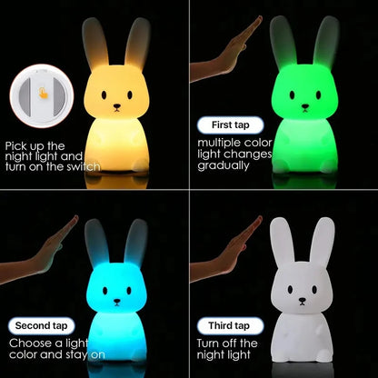 Rabbie Night Light | LED, Touch Sensor, Color Changing