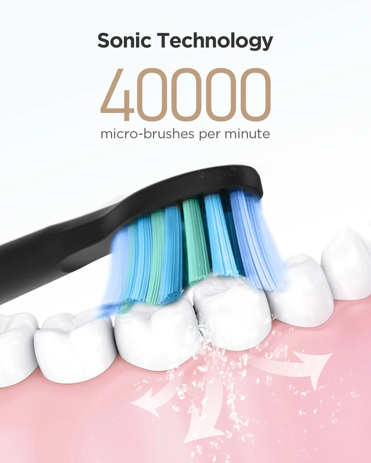 Brosse à dents électrique sonique rechargeable avec conception étanche et charge par USB – Modèle FW-507