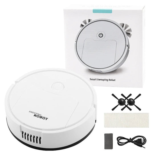 Compact 3 in 1 Robot Vacuum Cleaner – Mini Automatic Sweeper Lightweight 250 g for Effective Cleaning and Easy Navigation