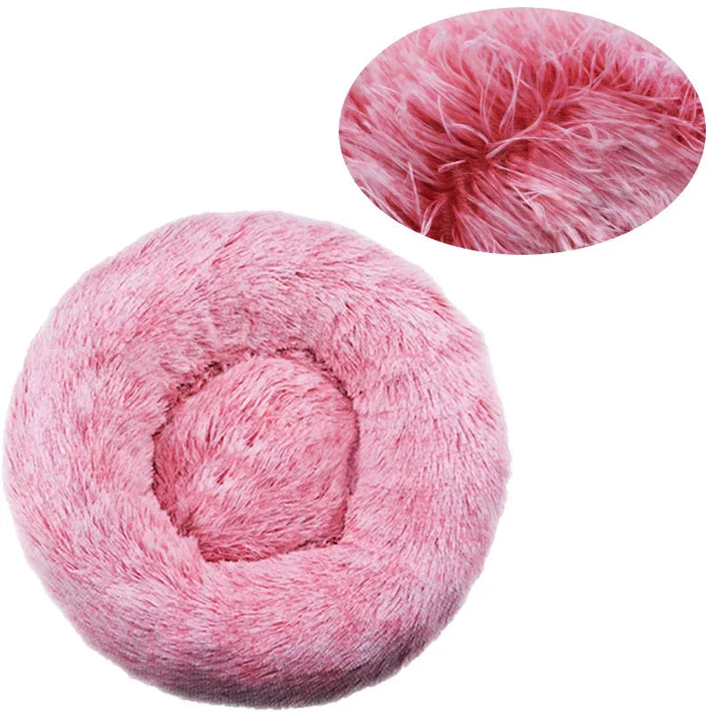 Niche ronde en peluche pour animaux de grande taille – Maison douce et chaude pour chien