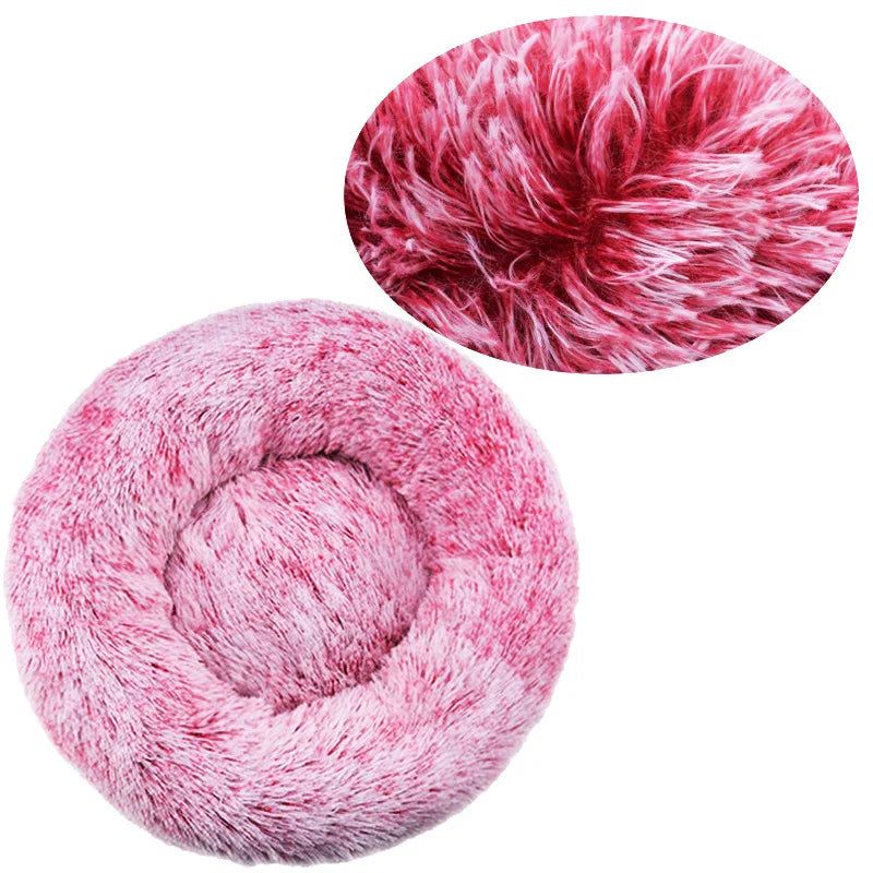 Niche ronde en peluche pour animaux de grande taille – Maison douce et chaude pour chien