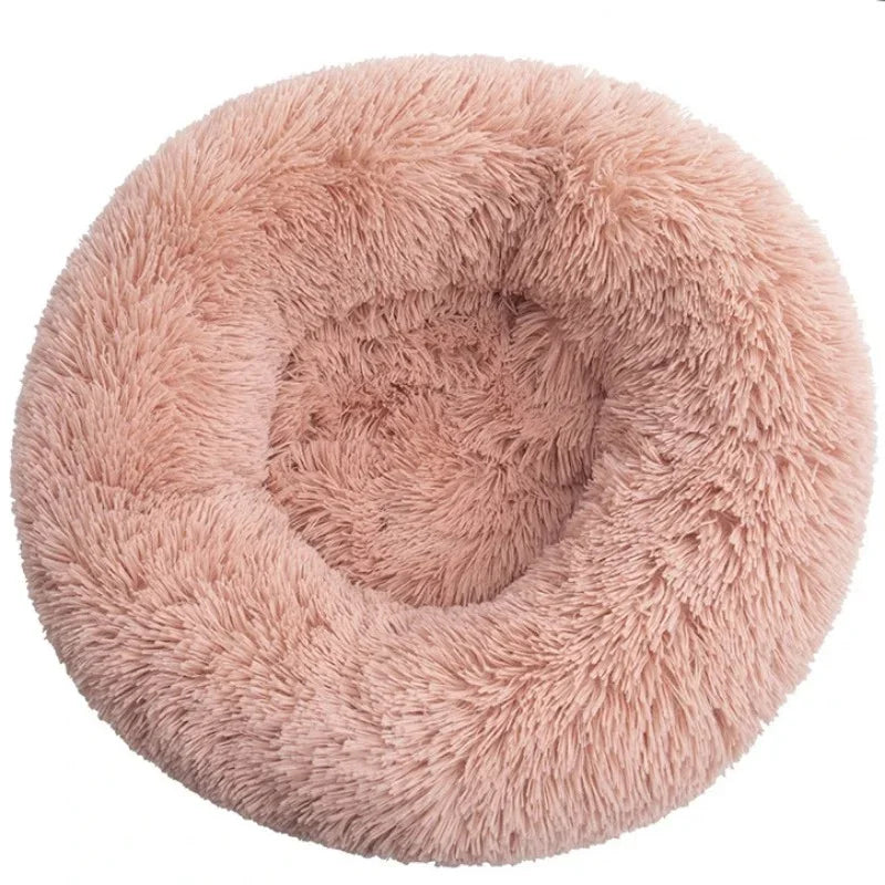 Niche ronde en peluche pour animaux de grande taille – Maison douce et chaude pour chien