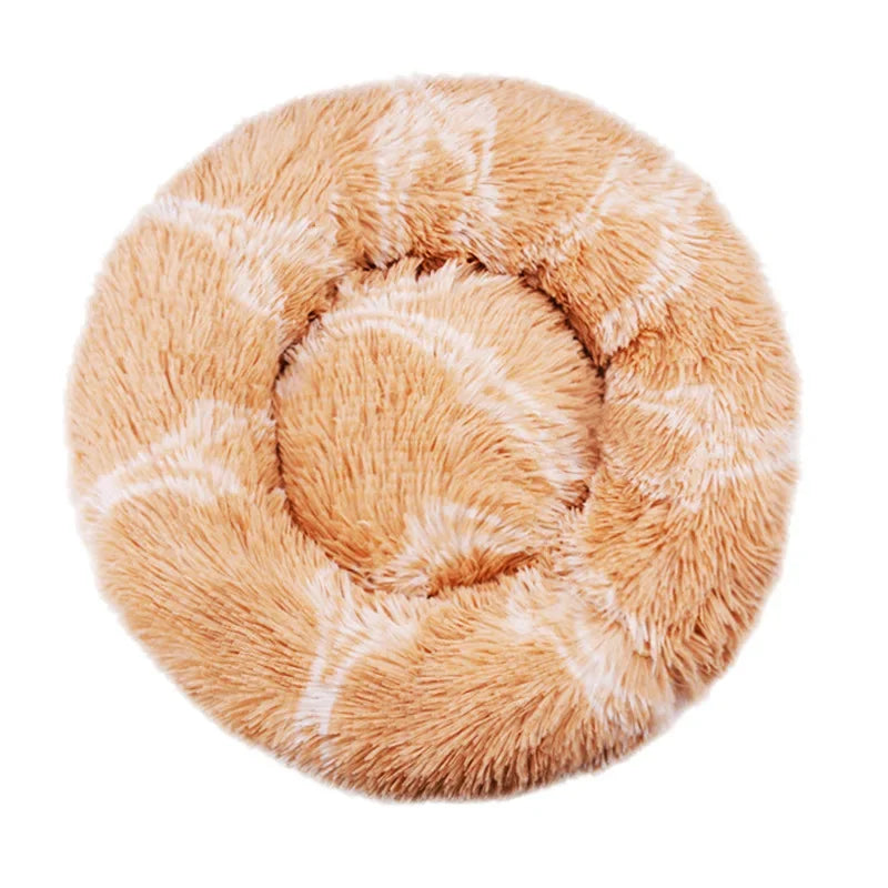 Niche ronde en peluche pour animaux de grande taille – Maison douce et chaude pour chien