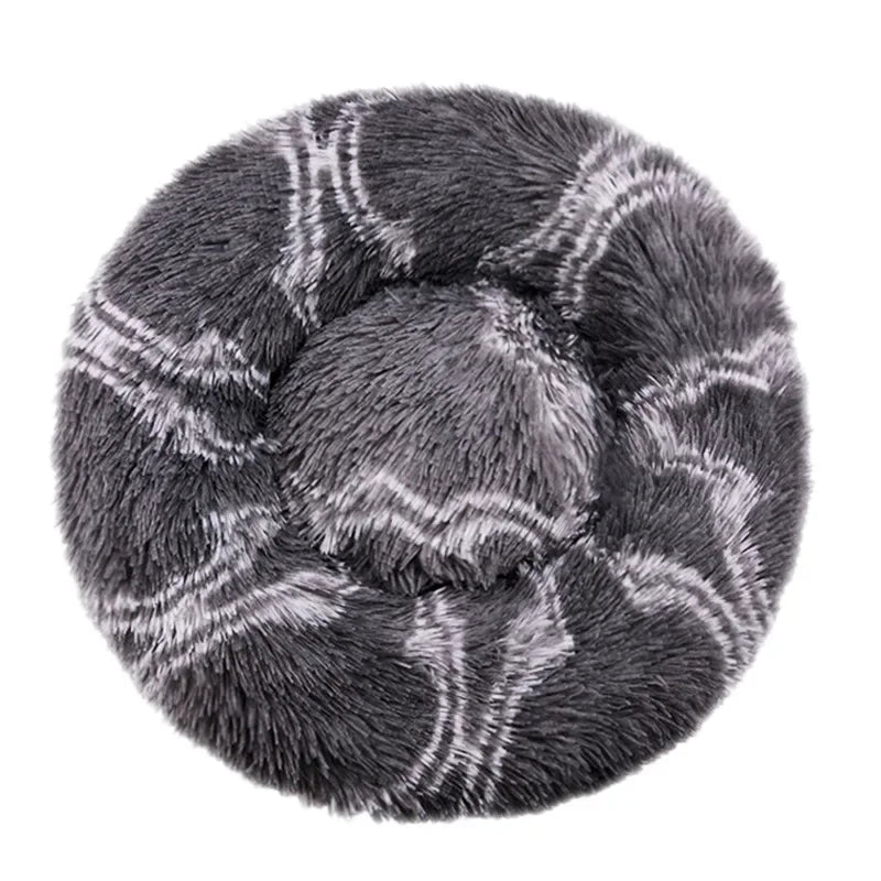 Niche ronde en peluche pour animaux de grande taille – Maison douce et chaude pour chien