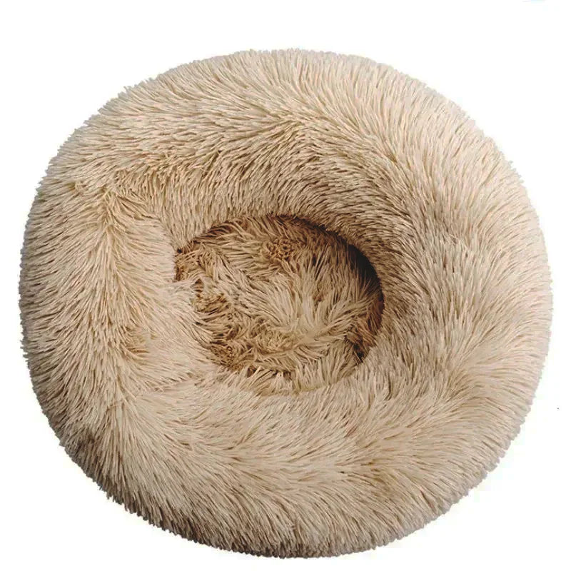 Niche ronde en peluche pour animaux de grande taille – Maison douce et chaude pour chien