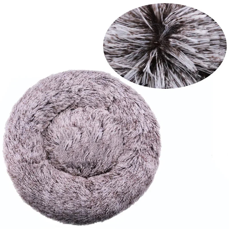 Niche ronde en peluche pour animaux de grande taille – Maison douce et chaude pour chien