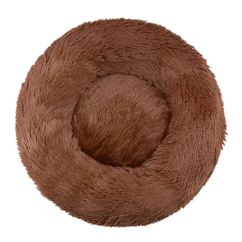 Niche ronde en peluche pour animaux de grande taille – Maison douce et chaude pour chien