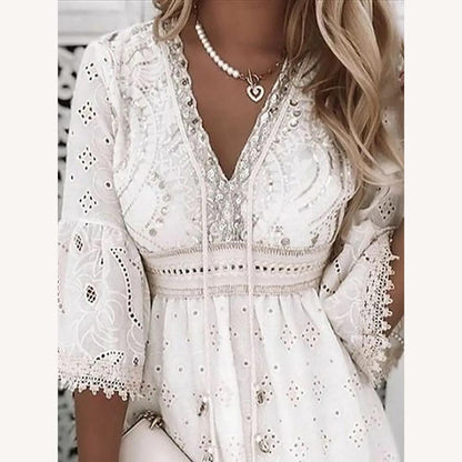 Robe longue d'été bohémienne pour femme en tissu respirant - Élégante et confortable pour l'été