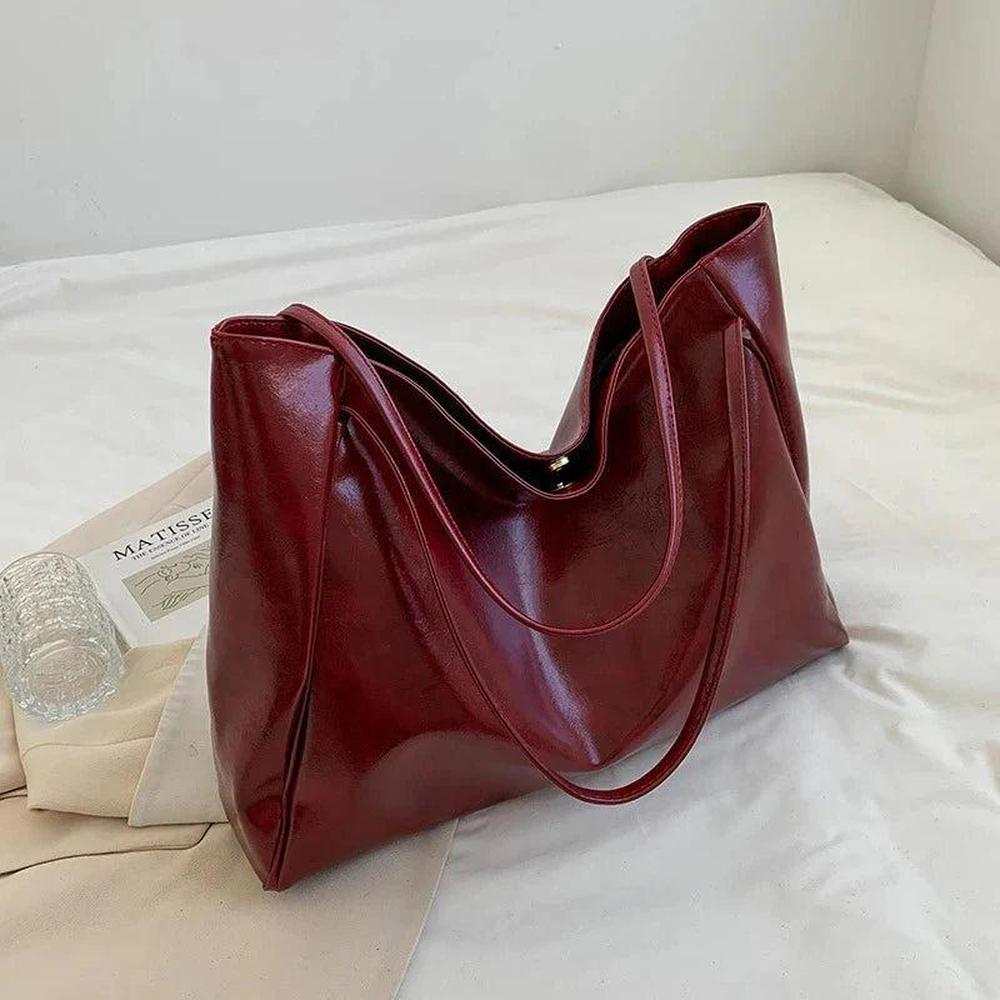 Sac fourre-tout en cuir synthétique souple pour femme – Grand format style rétro, pratique et élégant pour un usage quotidien
