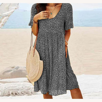 Robe mi-longue pour femme à motif floral – Élégante, confortable et polyvalente pour toutes les occasions