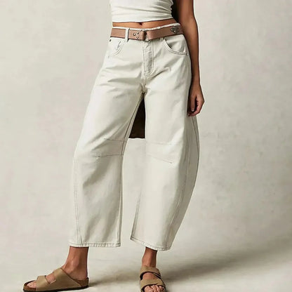 Jean confortable pour femme bleu taille M mélange de coton et d'élasthanne