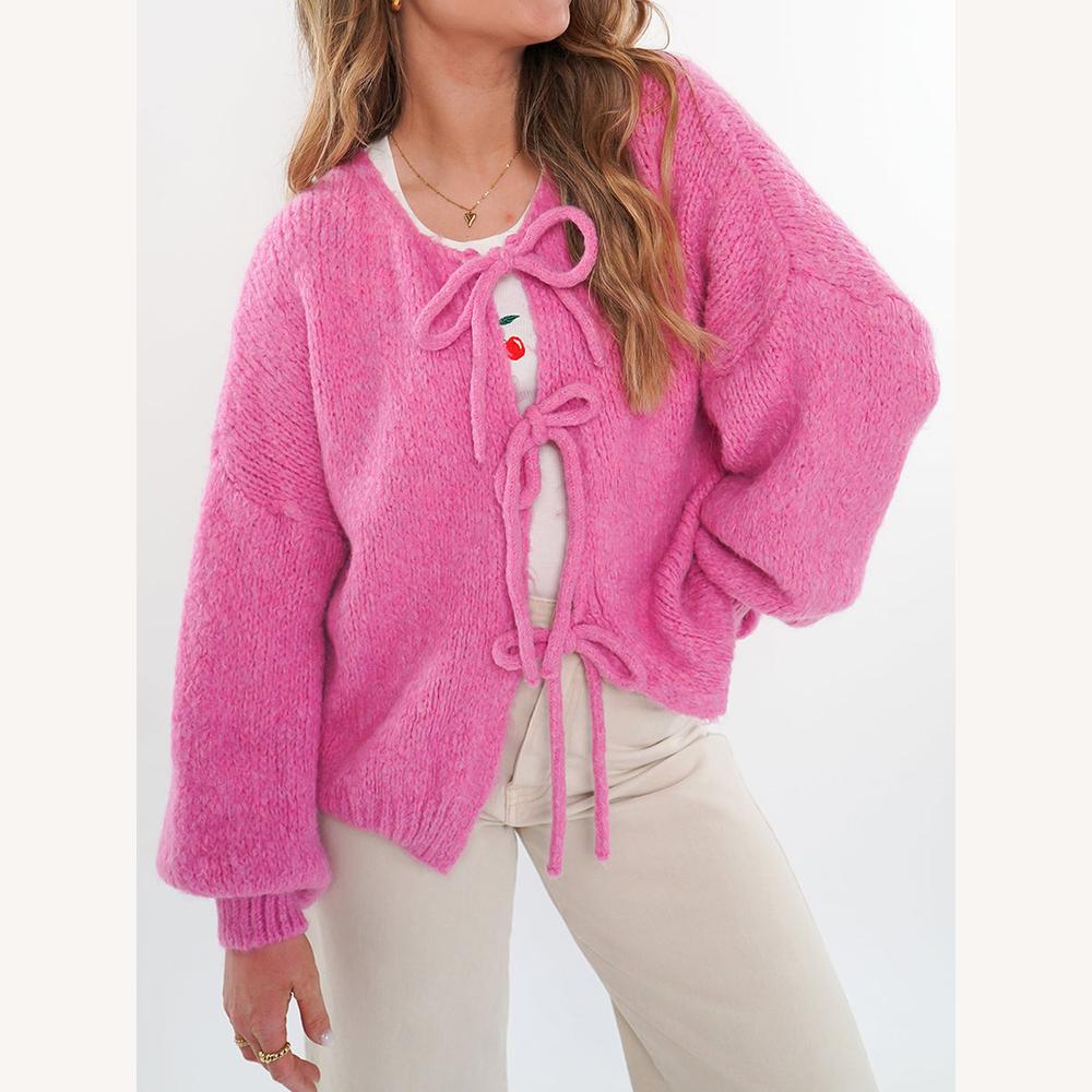 Gilet sans manches pour femme en polyester doux – Rose vif, style décontracté avec détails ludiques