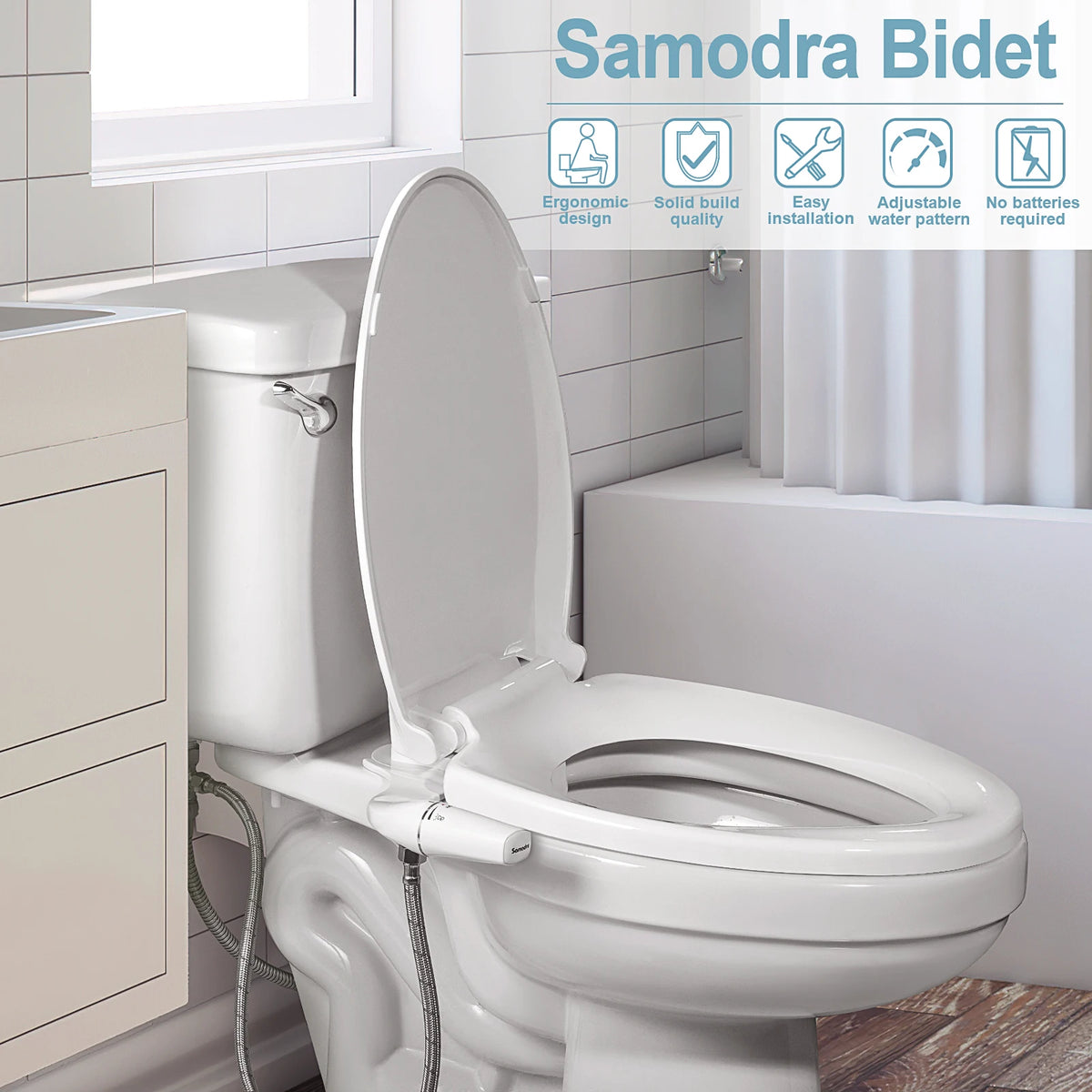 Samo Bidet Attachment | Ultra-Slim, Dual Nozzle