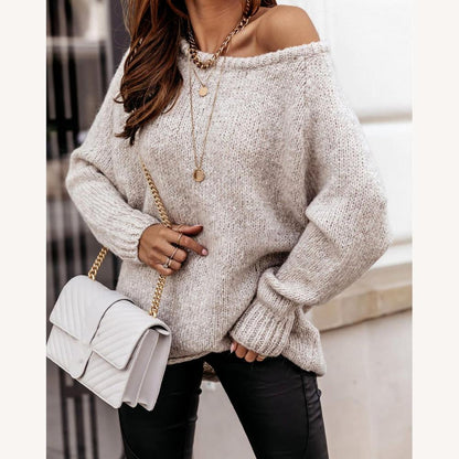 Variant image for Pull Femme Épaules Dénudées en Maille Douce – Chic et Confortable pour Toutes Occasions, Coupe Ample-5