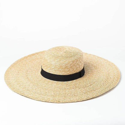 Women's Adjustable Straw Hat – Summer Elegance with Sun Protection, Head Circumference 54-59 cm