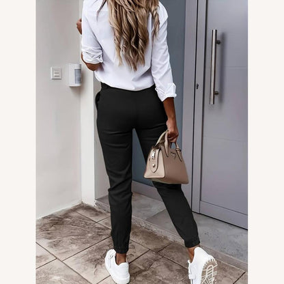 Pantalon fluide pour femme, léger et élégant en kaki, noir et vert – Confort et style pour toutes les occasions