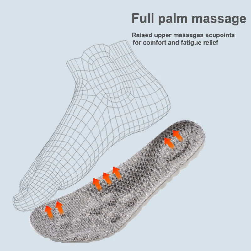 Semelles intérieures sportives en latex avec soutien de la voûte plantaire – Confort respirant et amorti