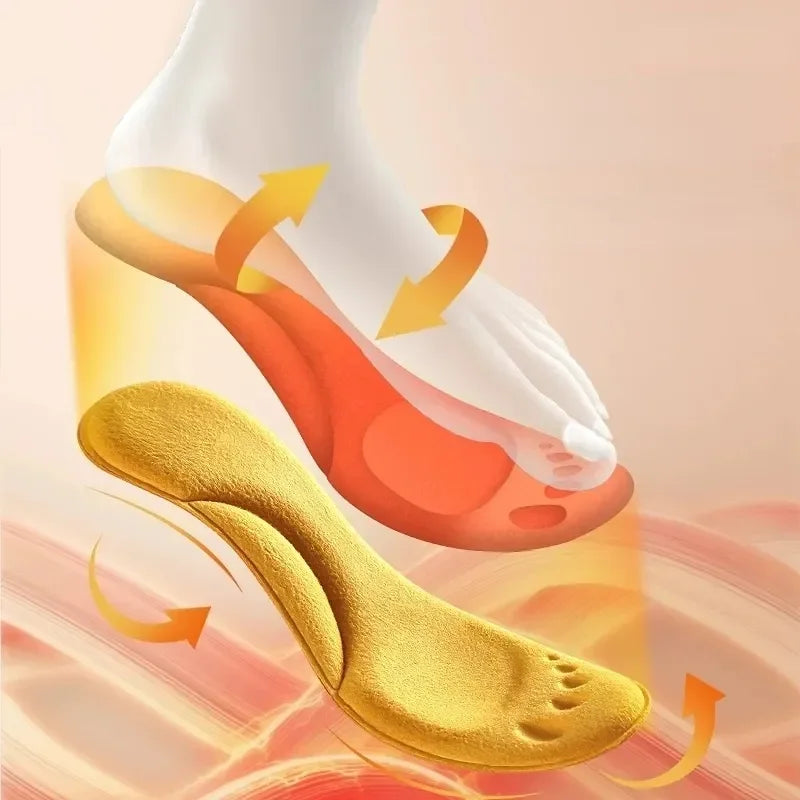 Semelles de massage en latex souple 4D avec soutien de la voûte plantaire – Confort optimal pour chaussures de sport