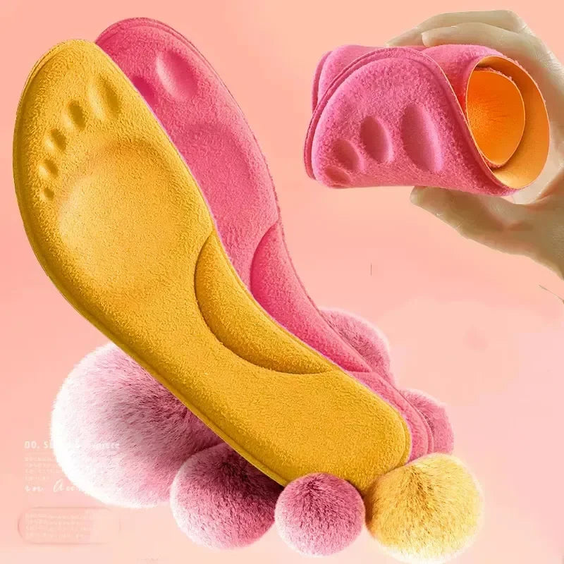 Semelles de massage en latex souple 4D avec soutien de la voûte plantaire – Confort optimal pour chaussures de sport
